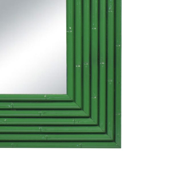 Split Bamboo Green Mirror