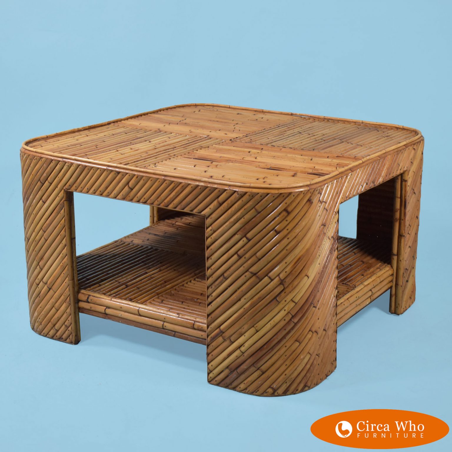 Split Bamboo Square Coffee Table Circa Who