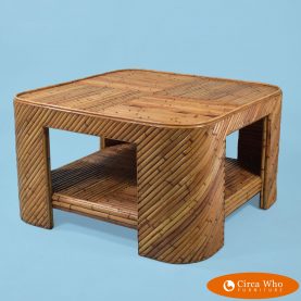 Split Bamboo Square Coffee Table