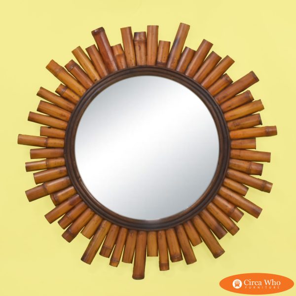 Split Bamboo Sun Mirror