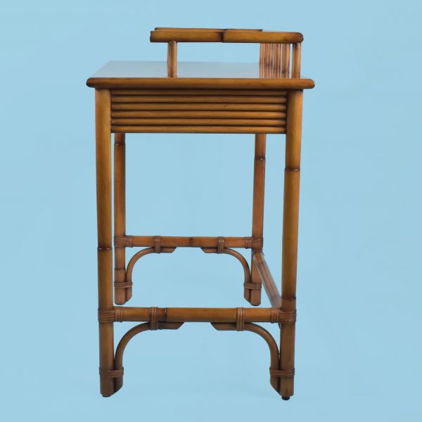 Split Bamboo Vanity Desk With Chair