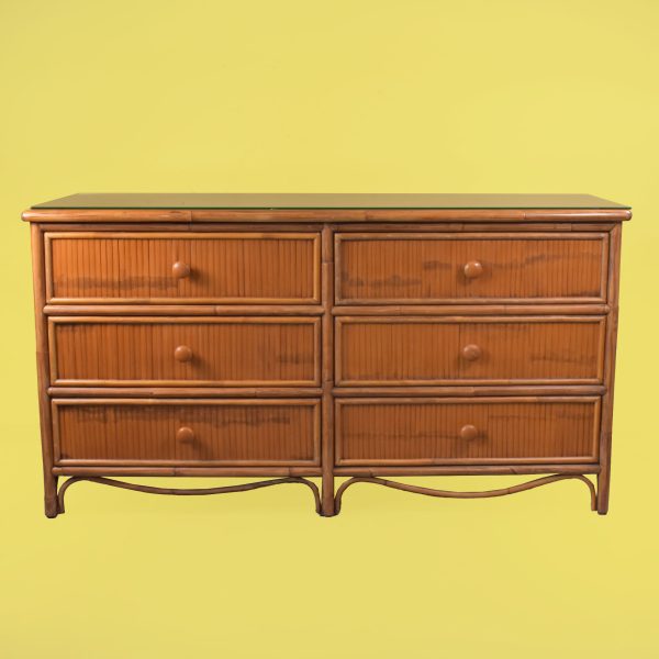 Split Bamboo and Rattan Dresser