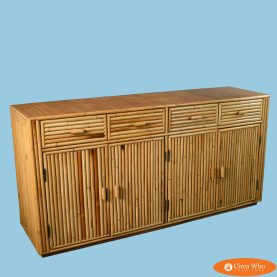 Split Bamboo and Woven Rattan Dresser