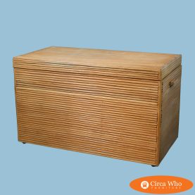 Split Rattan Storage Trunk
