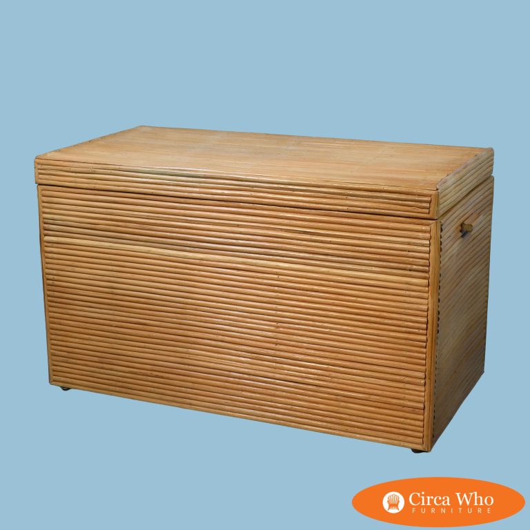 Split Rattan Storage Trunk