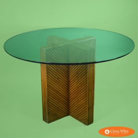 Split Rattan 'X' Dining Table