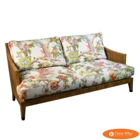 St Germain Rattan Wrapped Sofa by McGuire