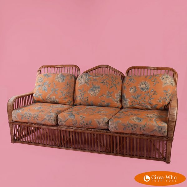 Stick rattan Wrapped Sofa