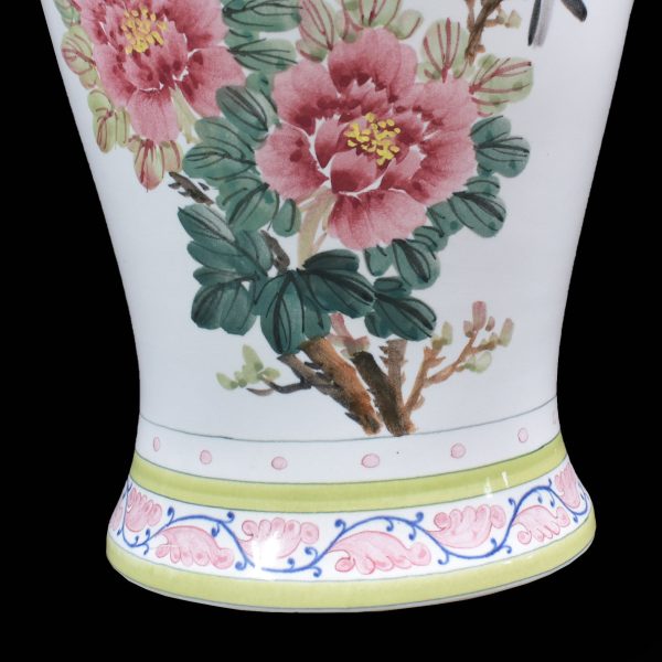 Tall Ceramic Birds Vase