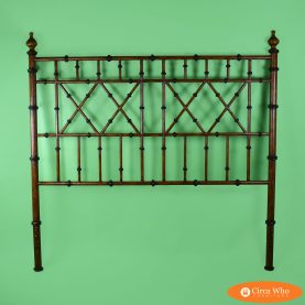 Tall Faux Bamboo Metal Queen Headboard
