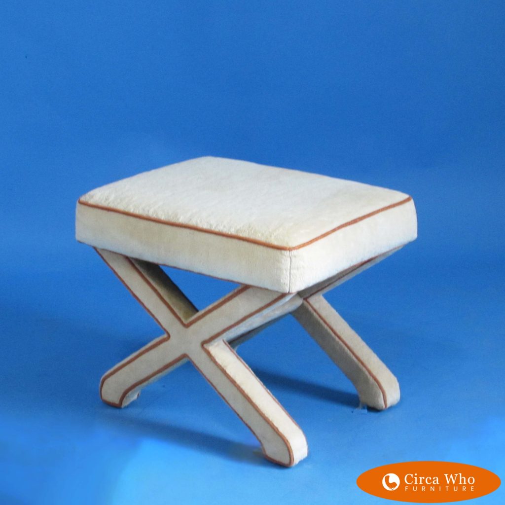 Terry Cloth X Bench w/Orange Piping | Circa Who