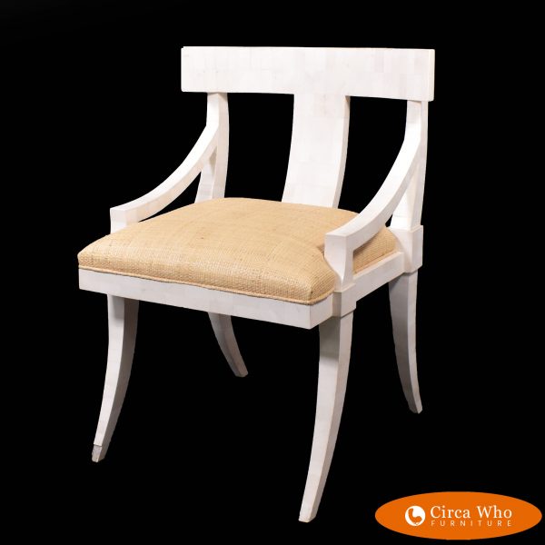 Tessellated Stone Klismos Chair