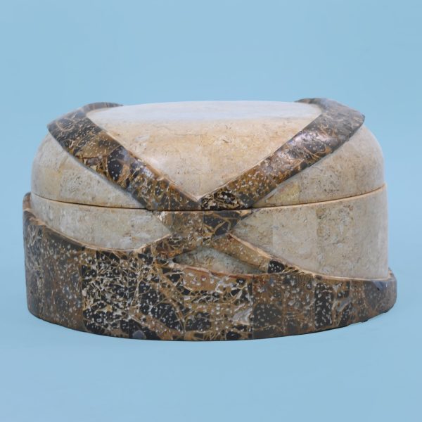 Tessellated Stone Round Box