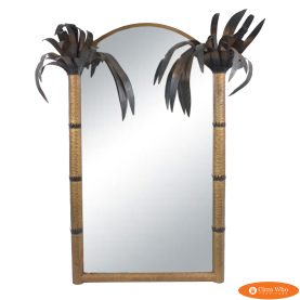 Tole Palm Tree Wall Mirror