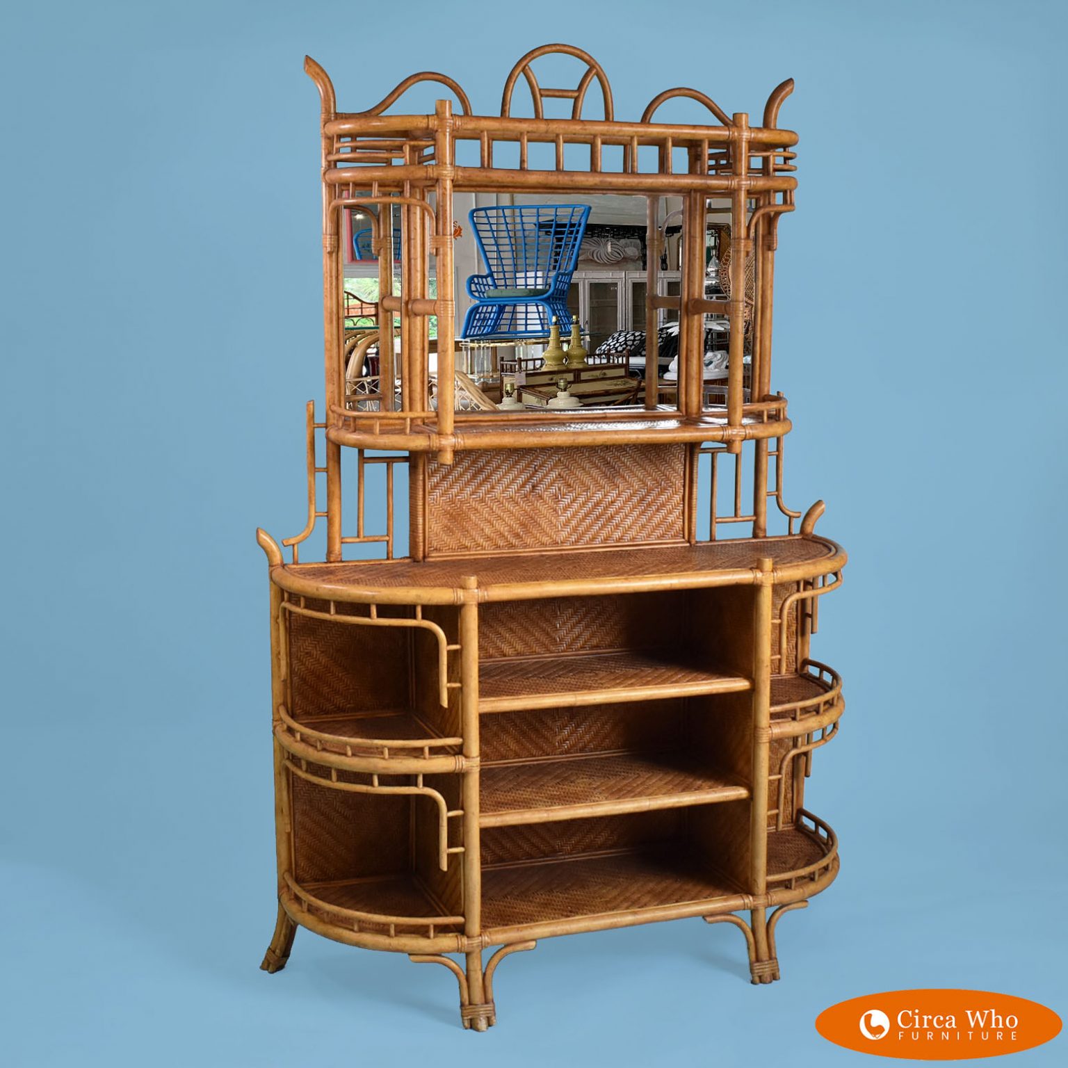 Tortoise Shell & Rattan Hall Tree by MaitlandSmith Circa Who