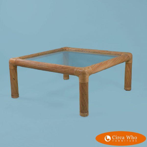 Twisted Rattan Coffee Table