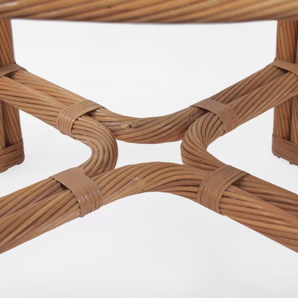Twisted Rattan End Table