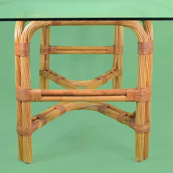 Twisted Rattan Rectangular Dining Table