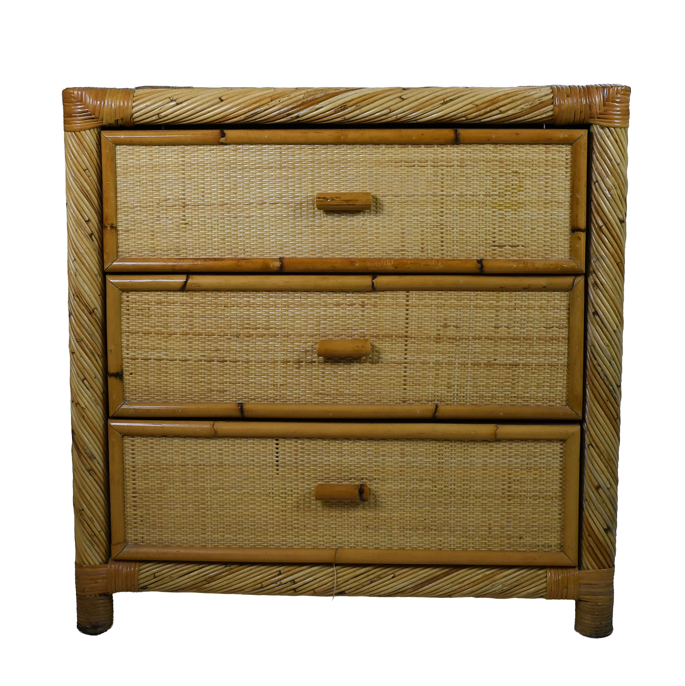 Twisted Rattan and Cane Chest Attributed to Bielecky Brothers