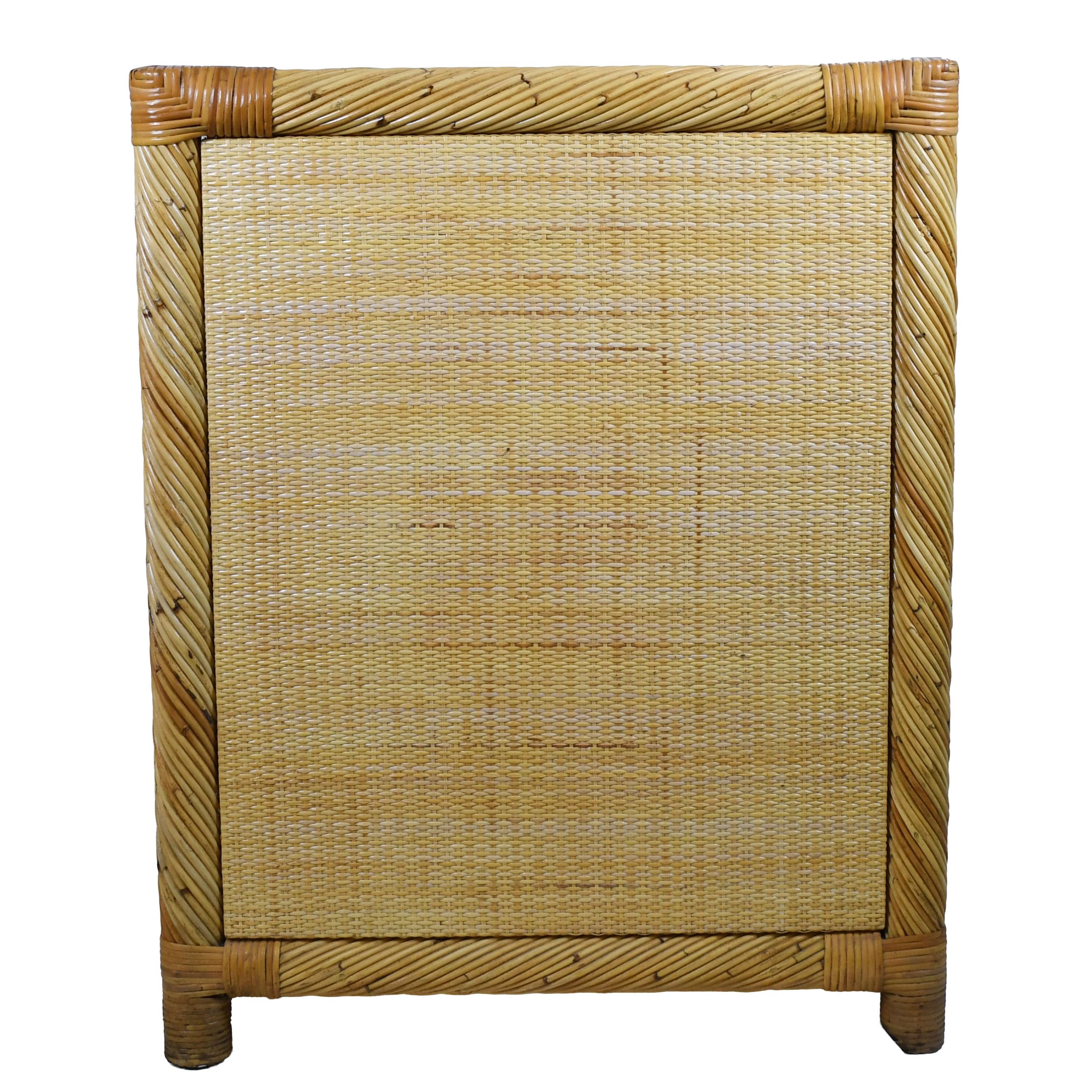 Twisted Rattan and Cane Chest Attributed to Bielecky Brothers
