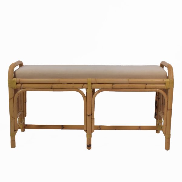 Upholstered Bamboo Bench