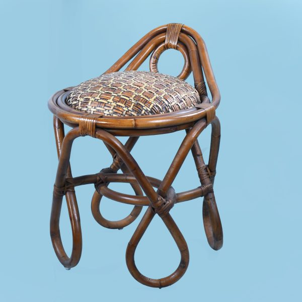 Vintage Art Deco Folding Rattan Desk With Chair