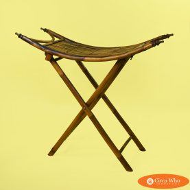 Vintage Bamboo Folding Breakfast Table