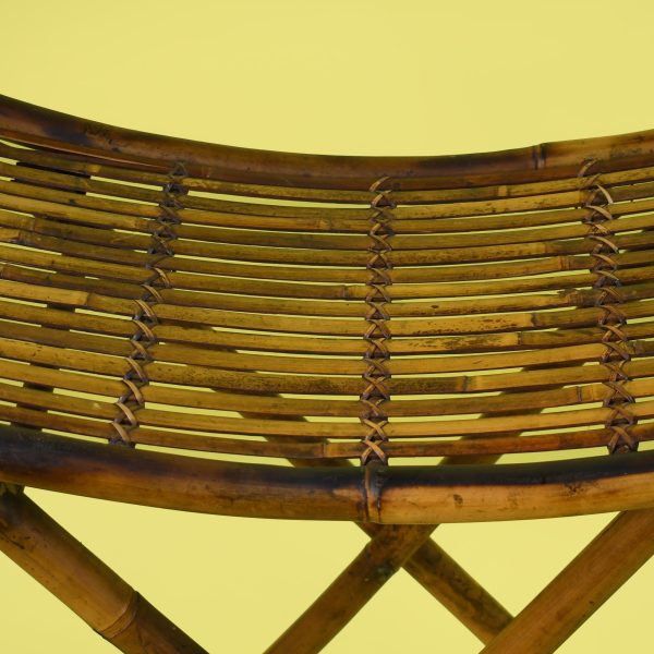 Vintage Bamboo Folding Breakfast Table