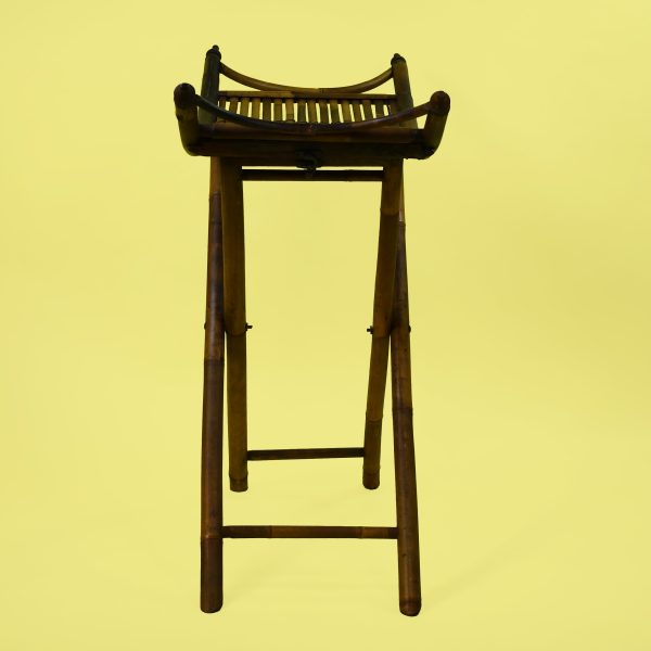 Vintage Bamboo Folding Breakfast Table