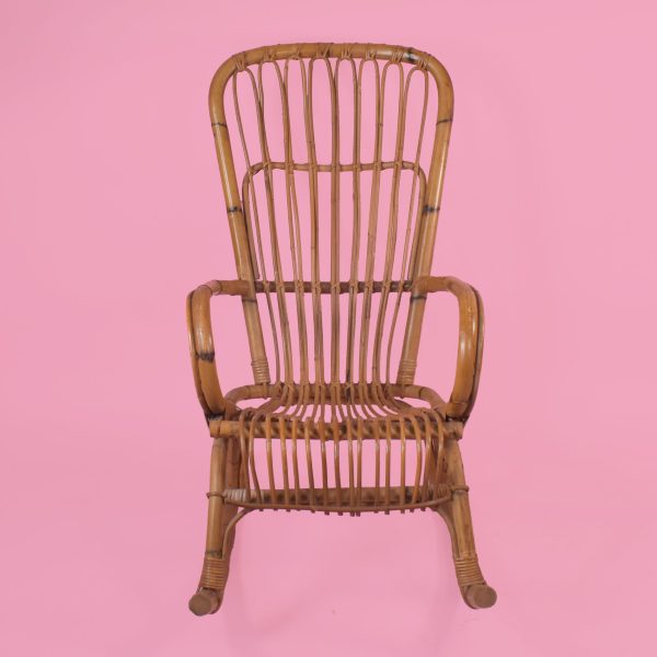 Vintage Bamboo Rocking Chair