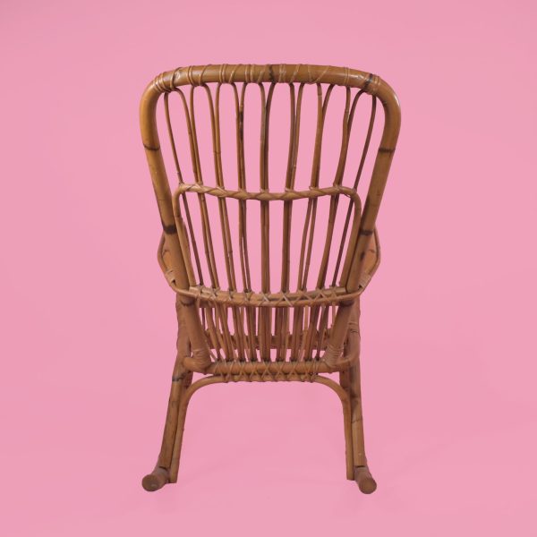 Vintage Bamboo Rocking Chair