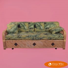 Vintage Bamboo Sleeper Sofa