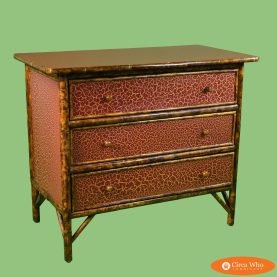 Vintage Bamboo Tortoise Cabinet