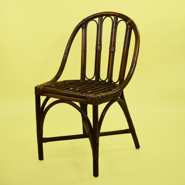 Vintage Bamboo Vanity Desk With Chair
