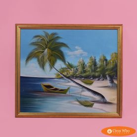 Vintage Beach Paradise Framed Art