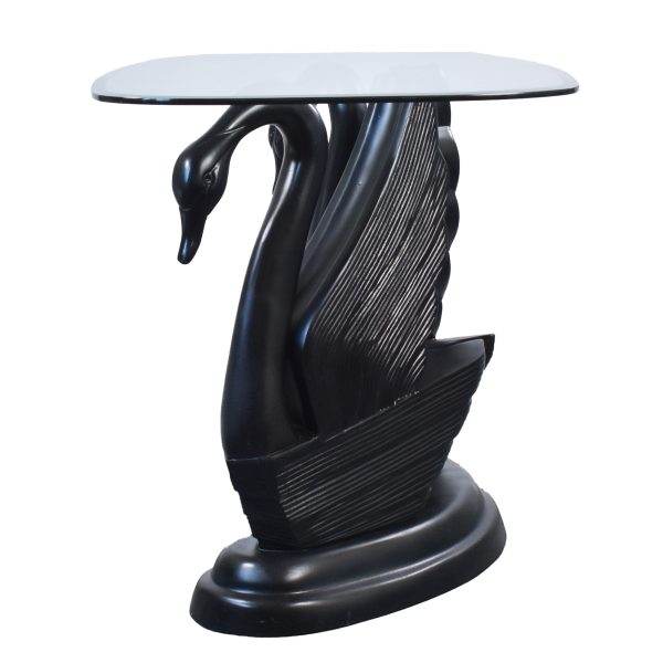 Vintage Black Swans Console Table