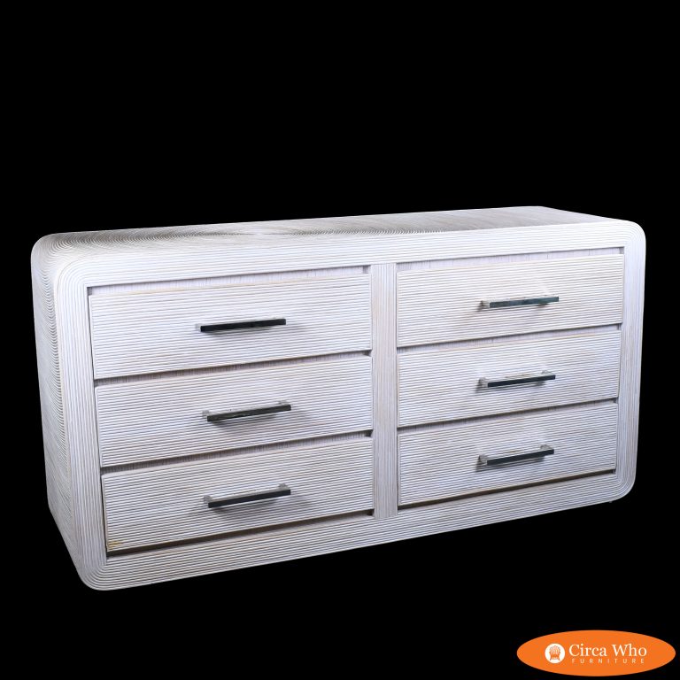 Vintage Blonde Pencil Reed Dresser