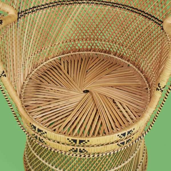 Vintage Buri Rattan Fan Chair