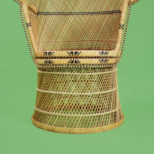 Vintage Buri Rattan Fan Chair