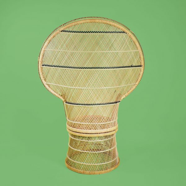 Vintage Buri Rattan Fan Chair