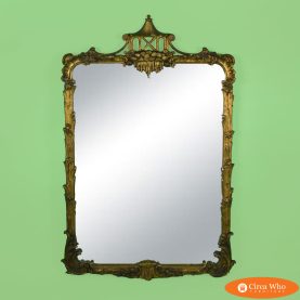 Vintage Carved Pagoda Mirror