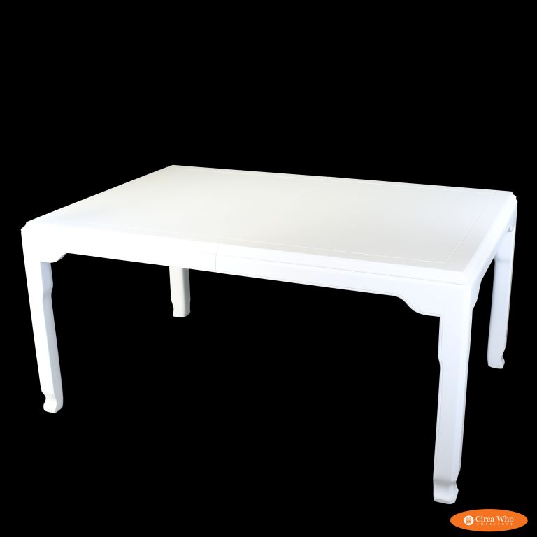 Vintage Century White Ming-Style Extension Dining Table