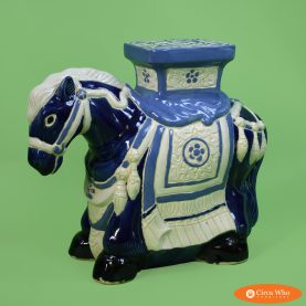 Vintage Ceramic Blue Horse