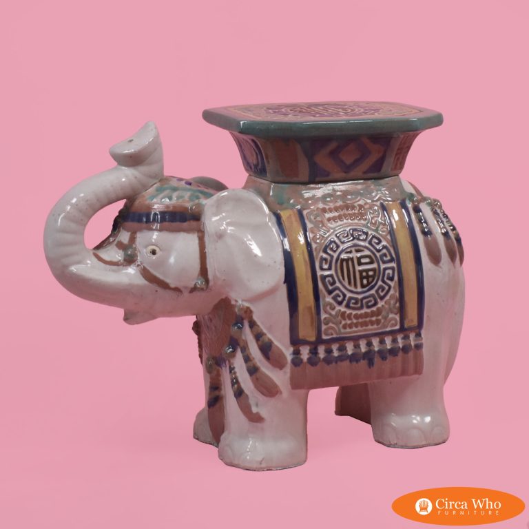 Vintage Ceramic Elephant Garden Seat