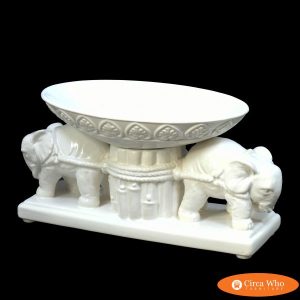 Vintage Ceramic Elephants Tray