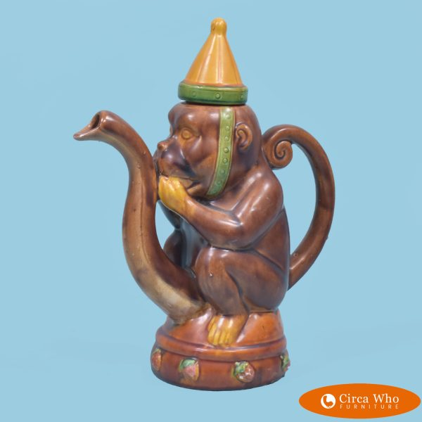 Vintage Ceramic Monkey Teapot