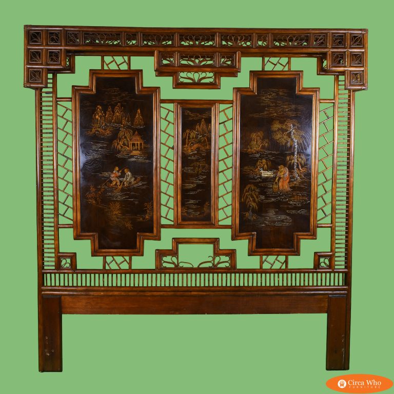 Vintage Chinoiserie Bamboo King Headboard