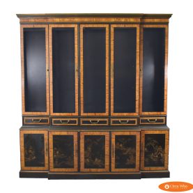 Vintage Chinoiserie Breakfront Cabinet by Drexel