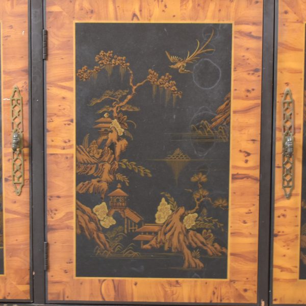 Vintage Chinoiserie Breakfront Cabinet by Drexel