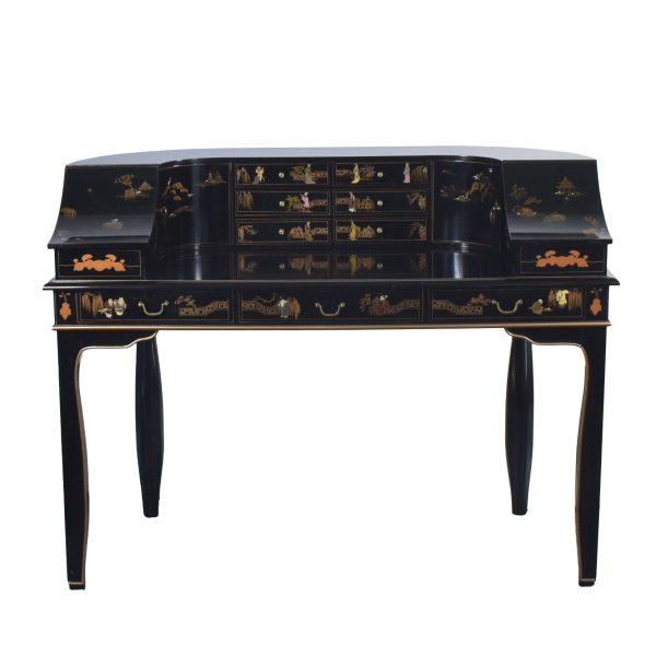 Vintage Chinoiserie Demilune Desk